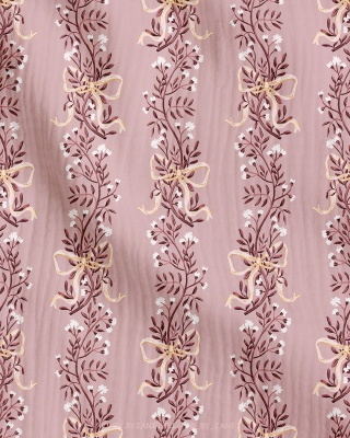 Kvetinové pásy dusty pink